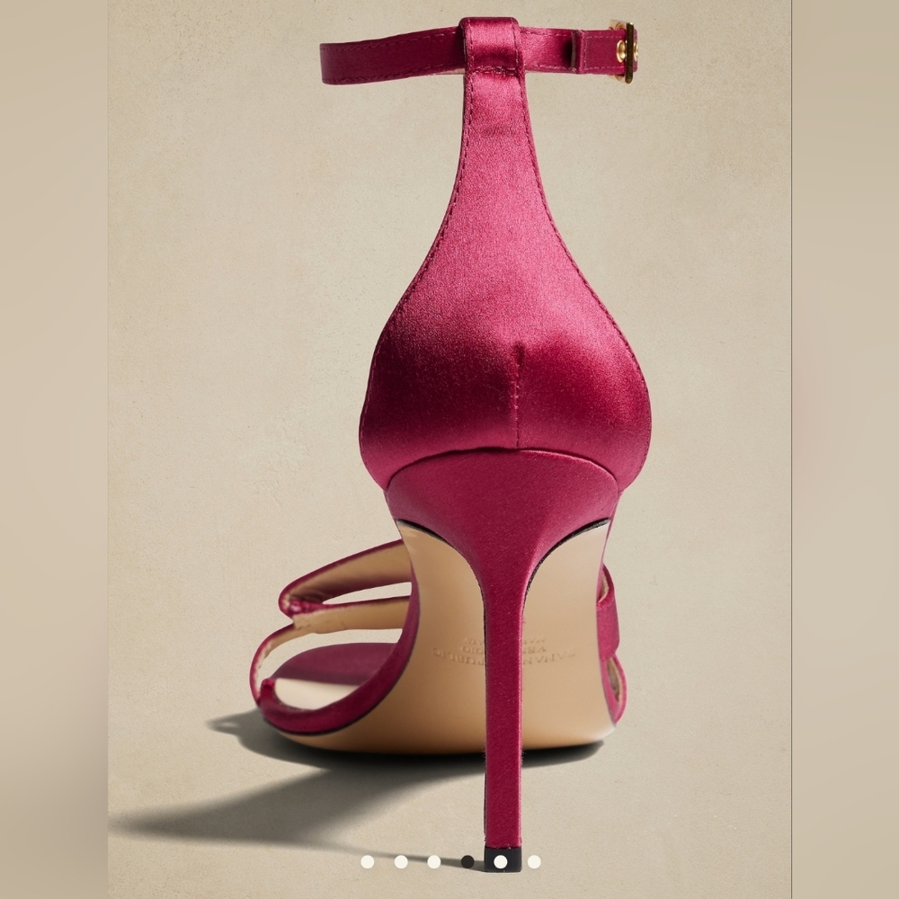 NWT Terzo Satin Sandal, Raspberry, sz 6 - Picture 12 of 14